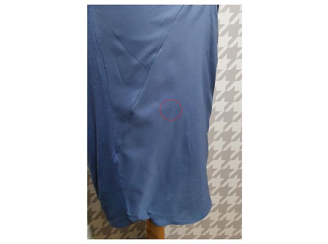 Vestido de seda azul Helmut Lang - vista 4