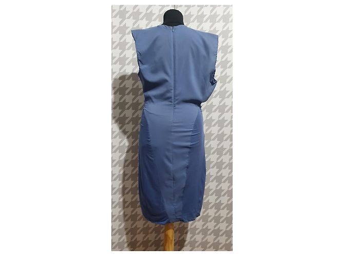 Vestido de seda azul Helmut Lang - vista 5