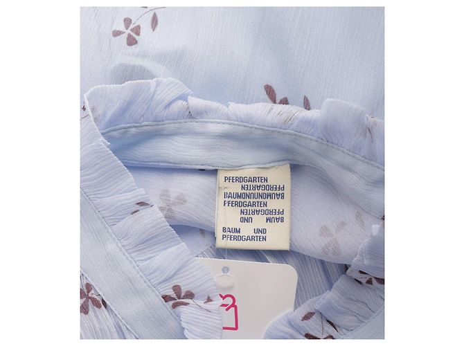 Camicia Baum und Pferdgarten in viscosa blu grigio M - vista 3