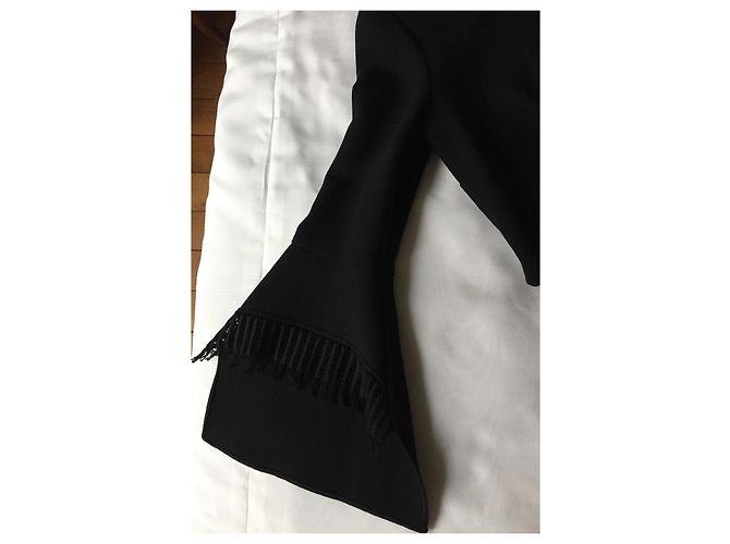 Completo Roland Mouret con gonna lunga e top in lana nera Nero - vista 5