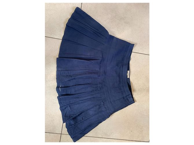 Falda Burberry London de algodón azul oscuro - vista 2