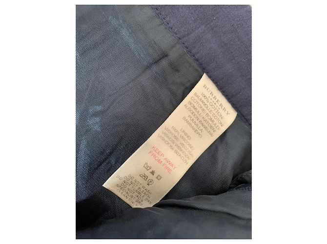 Falda Burberry London de algodón azul oscuro - vista 4