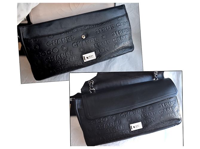 Chanel Jumbo de coleccionista 2.55 Dbl Flap Bag Negro - vista 10