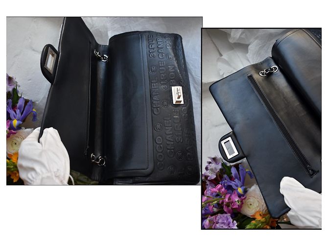 Chanel Jumbo de coleccionista 2.55 Dbl Flap Bag Negro - vista 12