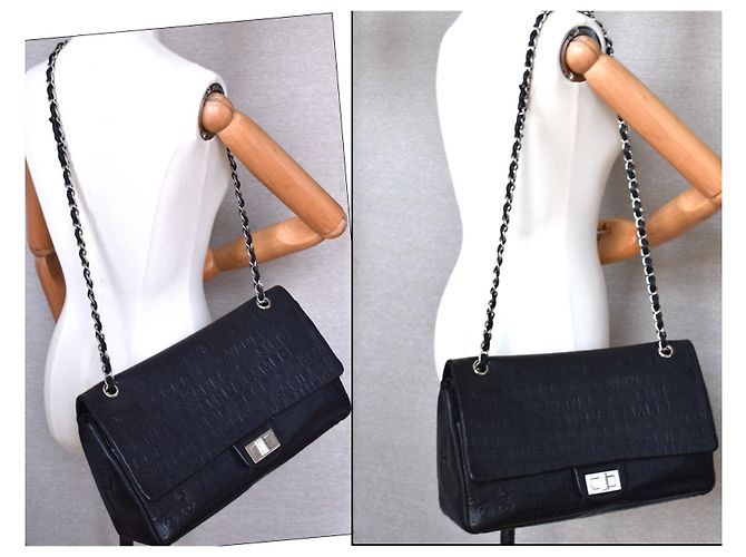 Chanel Jumbo de coleccionista 2.55 Dbl Flap Bag Negro - vista 17