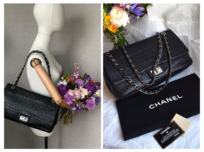 Chanel Jumbo de coleccionista 2.55 Dbl Flap Bag Negro - vista 2