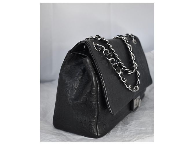 Chanel Jumbo de coleccionista 2.55 Dbl Flap Bag Negro - vista 3