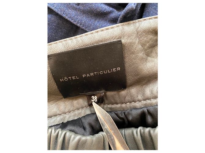 Falda corta de piel gris Hôtel Particulier - vista 8
