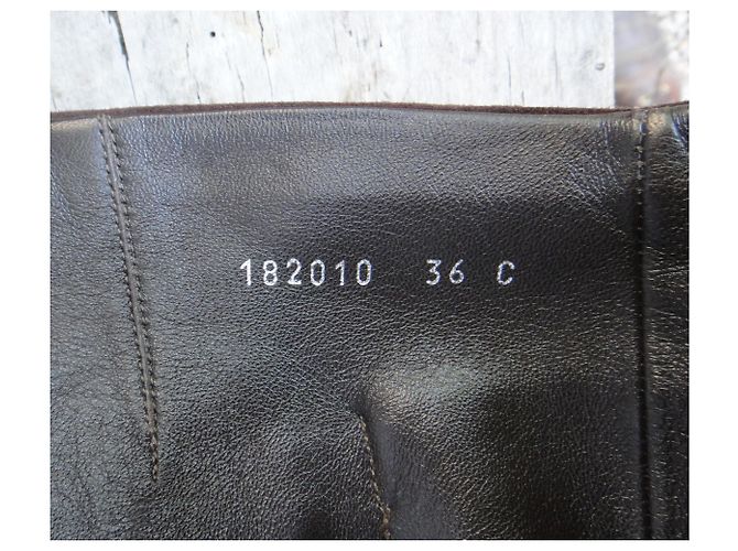 Botas Gucci de ante marrón oscuro Talla 36 - vista 9