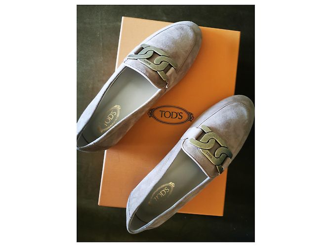 Mocassini Tod's Kate in camoscio beige - vista 2