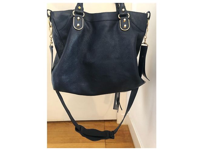 Balenciaga Metallic Edge Town blu notte - vista 2