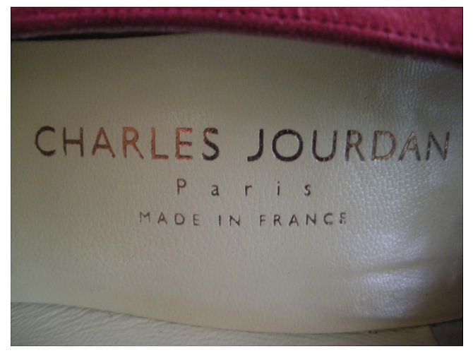 Charles Jourdan Pumps aus Hirschleder Rot 10cm Absatz - Ansicht 6