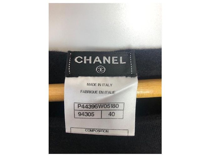 Cambon Falda Chanel de lana negra talla 40 Negro - vista 2