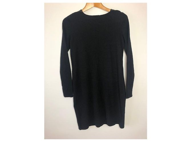 Cambon Falda Chanel de lana negra talla 40 Negro - vista 3