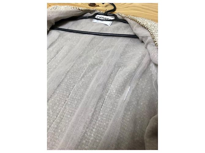 Giacca Chanel Beige e Verde in Cotone - vista 5