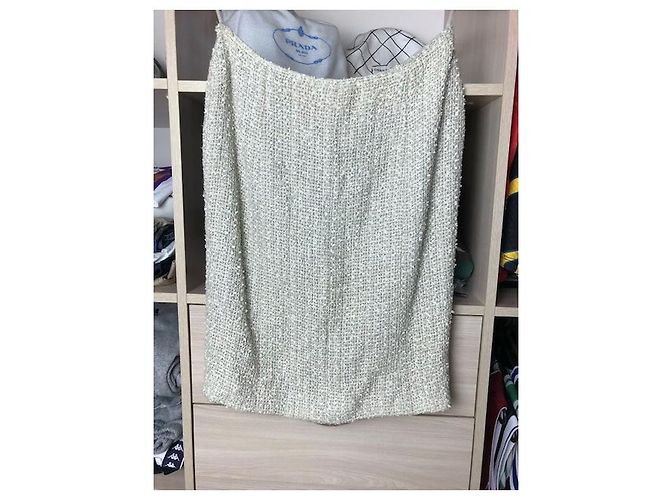 Giacca Chanel Beige e Verde in Cotone - vista 6