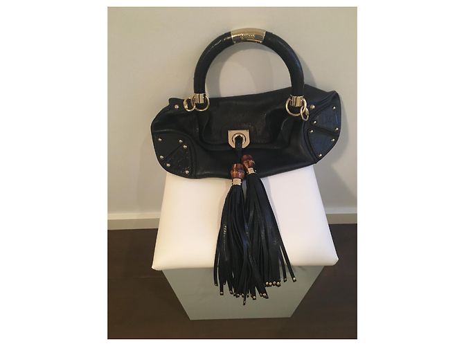 Borsa a mano Gucci Indy grande in pelle nera Nero D'oro - vista 15