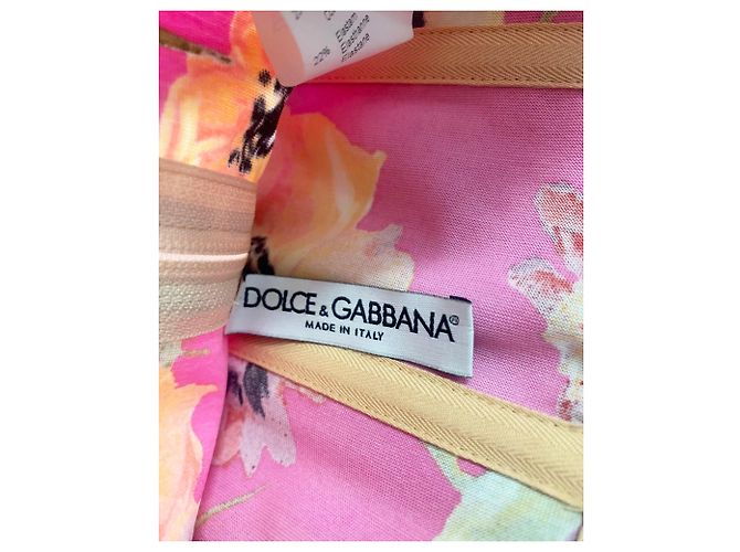 Dolce & Gabbana Top corto a bustier floreale rosa - vista 3