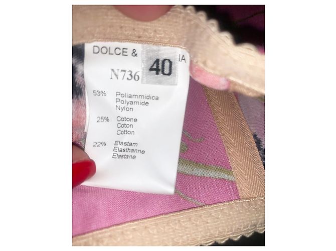 Dolce & Gabbana Top corto a bustier floreale rosa - vista 4