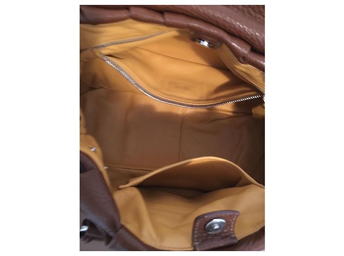 Prada Umhängetasche aus Leder Cognac Silber Hardware - Ansicht 4