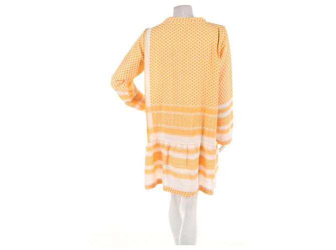 Vestido de algodón amarillo Cecilie Copenhagen Blanco - vista 2