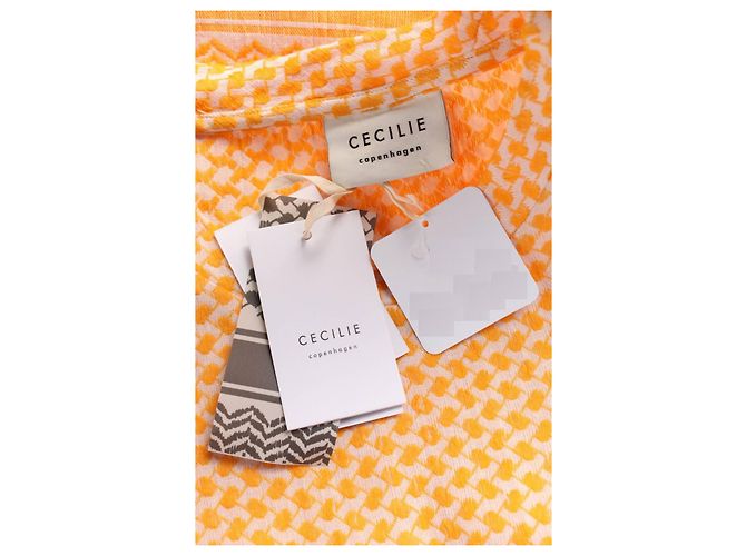 Vestido de algodón amarillo Cecilie Copenhagen Blanco - vista 3