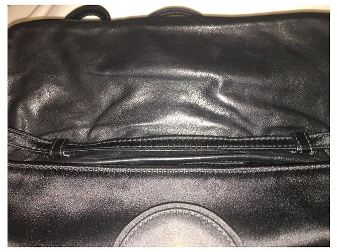 Pochette Gucci in pelle e seta nera Nero - vista 11