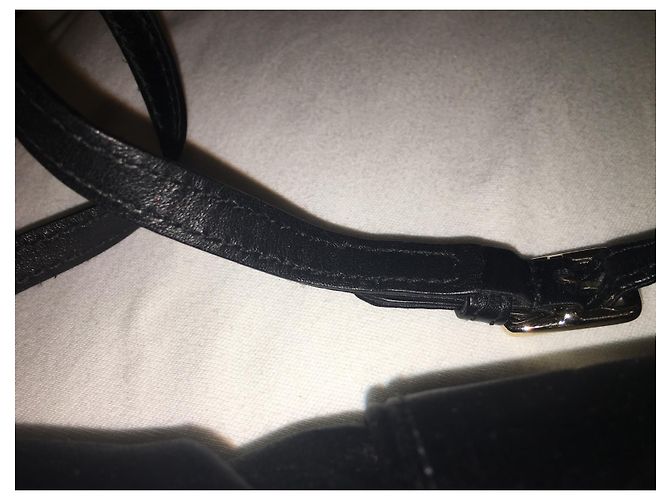 Pochette Gucci in pelle e seta nera Nero - vista 8
