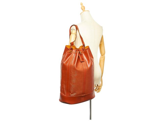 Louis Vuitton Brown Epi Randonnee PM Marrone - vue 10