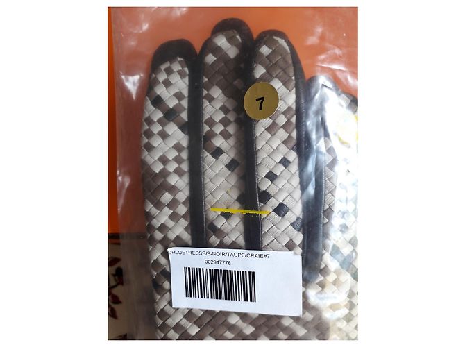 Agnelle Geflochtene Lammfell-Chloé-Handschuhe - Ansicht 4