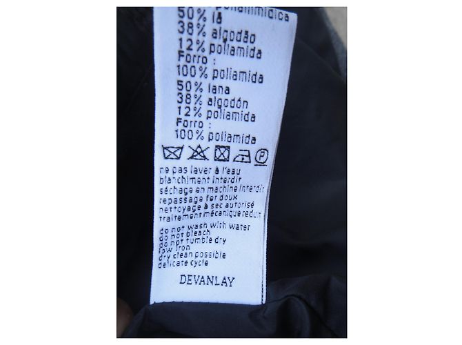 Chaquetón Lacoste Gris de Lana y Algodón Talla 40 - vista 7
