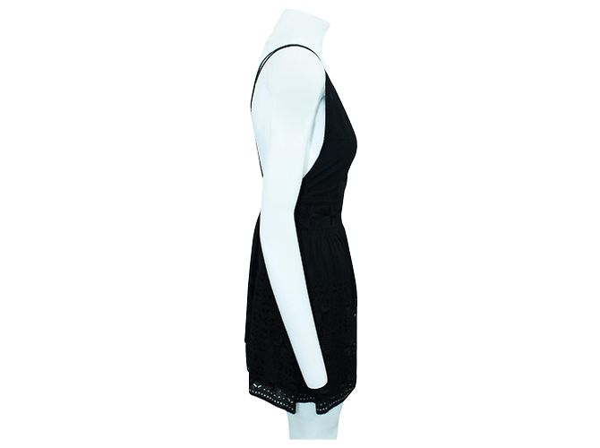 Magali Pascal Vestido bordado con espalda descubierta negro - vista 4