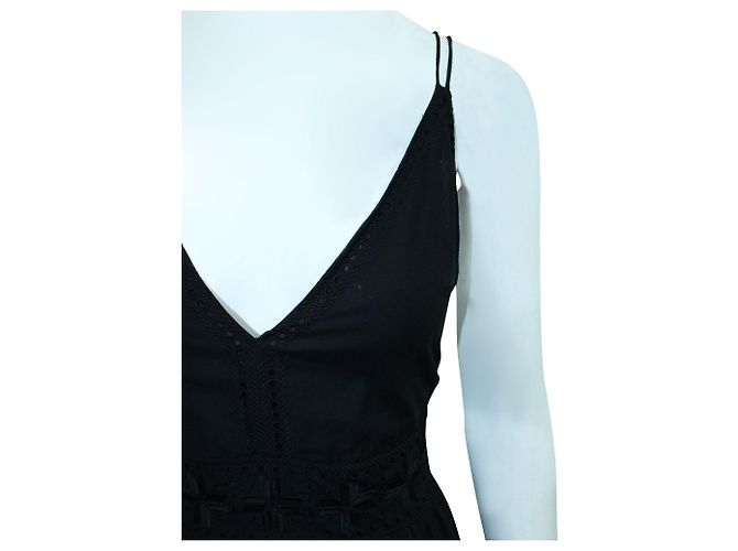 Magali Pascal Vestido bordado con espalda descubierta negro - vista 5