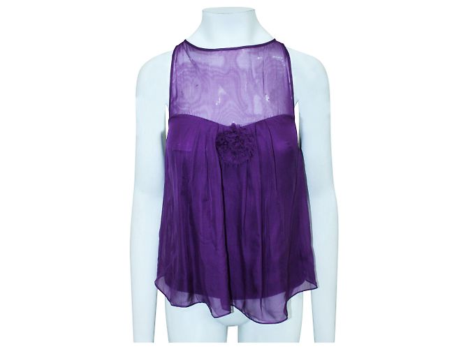 Rebecca Taylor Top de seda morado Púrpura - vista 2