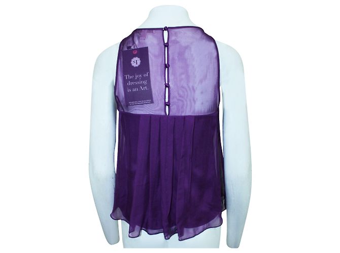 Rebecca Taylor Top de seda morado Púrpura - vista 3