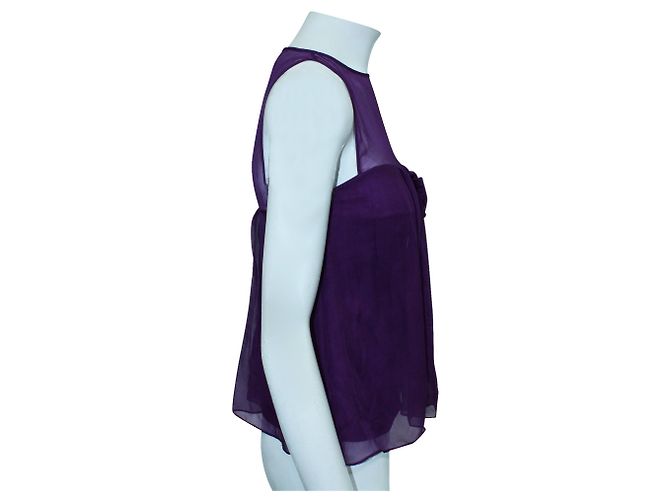 Rebecca Taylor Top de seda morado Púrpura - vista 4