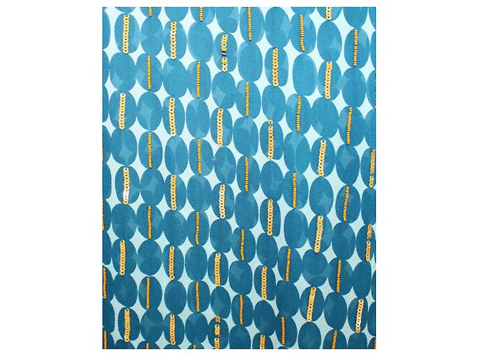 Dries Van Noten Blauer Seidenschal - Ansicht 2