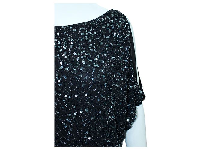 Aidan Mattox Schwarzes Paillettenkleid - Ansicht 5