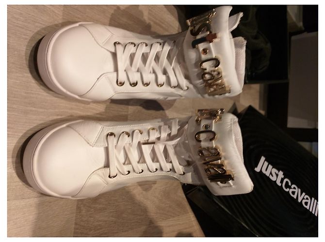 Sneakers Just Cavalli in pelle bianca 38 Bianco - vista 8