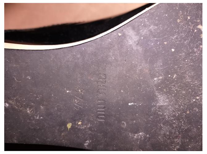 Derby Miu Miu in vernice nera Nero - vista 4