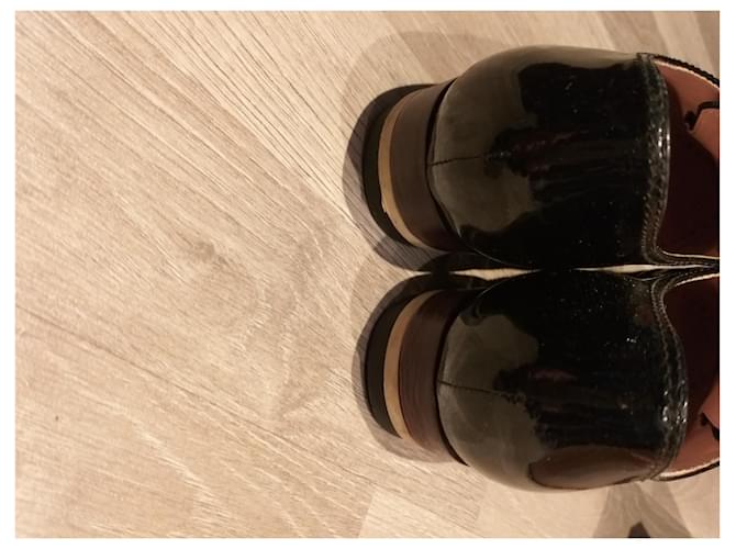 Derby Miu Miu in vernice nera Nero - vista 7