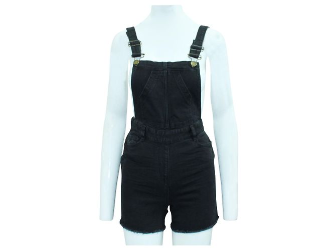 Maje Salopette di jeans nera - vista 3