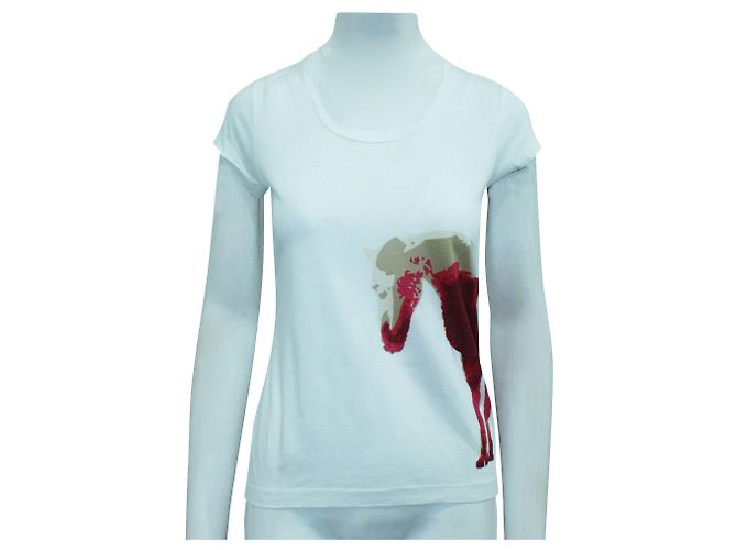 Shanghai Tang Camiseta blanca con estampado de caballos Blanco - vista 2