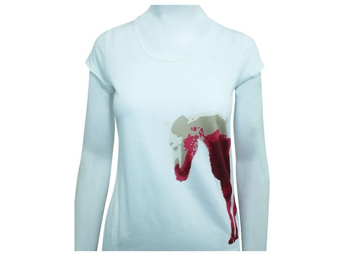 Shanghai Tang Camiseta blanca con estampado de caballos Blanco - vista 5