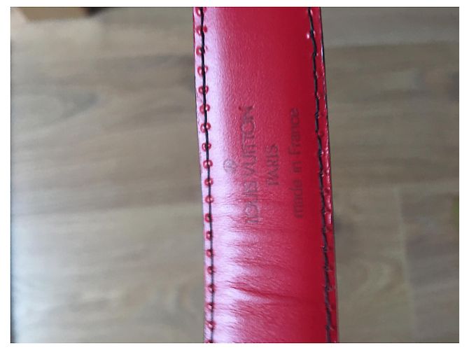 Louis Vuitton Epi Ledergürtel Rot Gold Golden - Ansicht 4