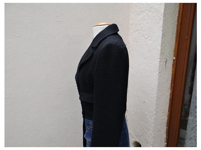 Cappotto Dolce & Gabbana Nero e Blu Lana e Cotone - vista 6