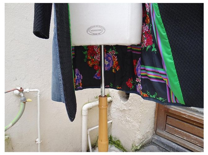 Cappotto Dolce & Gabbana Nero e Blu Lana e Cotone - vista 9