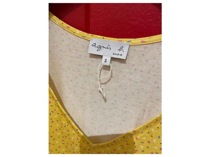 Vestido Agnès b. Amarillo de Viscosa y Elastano 38 - vista 2