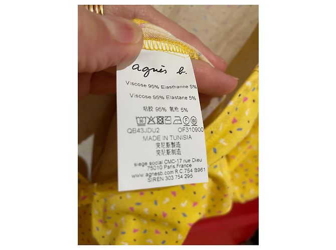 Vestido Agnès b. Amarillo de Viscosa y Elastano 38 - vista 3