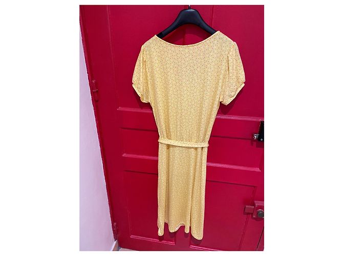 Vestido Agnès b. Amarillo de Viscosa y Elastano 38 - vista 4